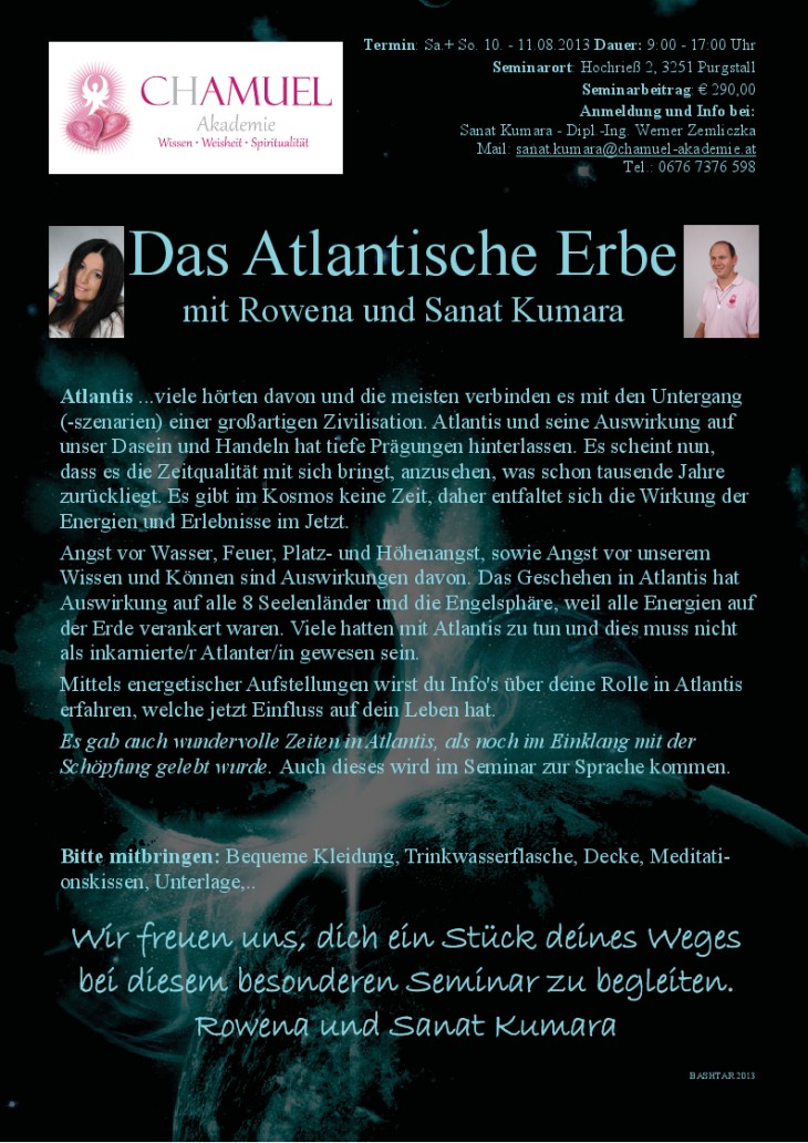 Seminarplakat "Das atlantische Erbe"